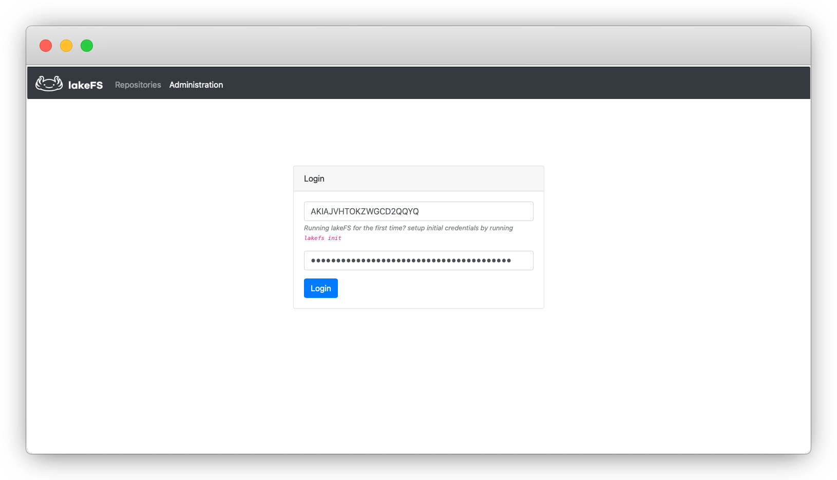 Login Screen